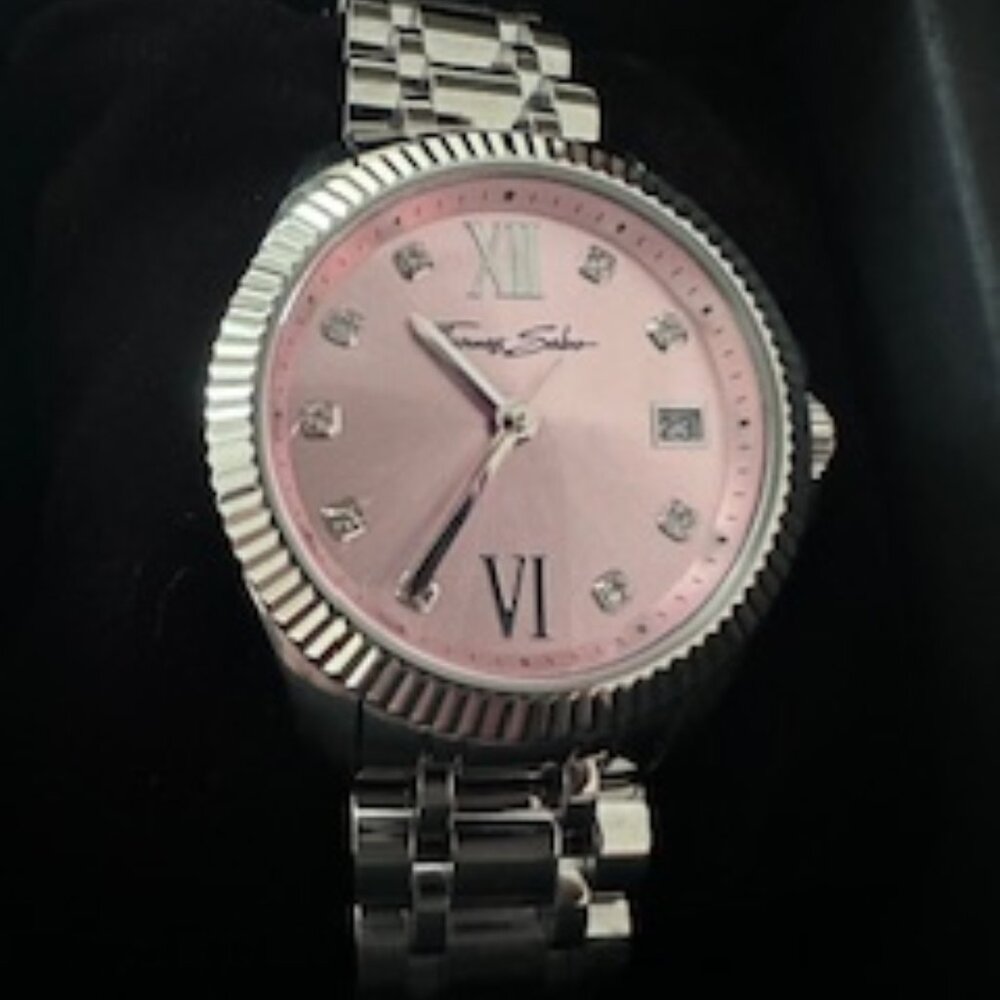 THOMAS SABO WATCH FOR WOMEN DIVINE PINK WITH WHITE STONES SILVER-COLOURED